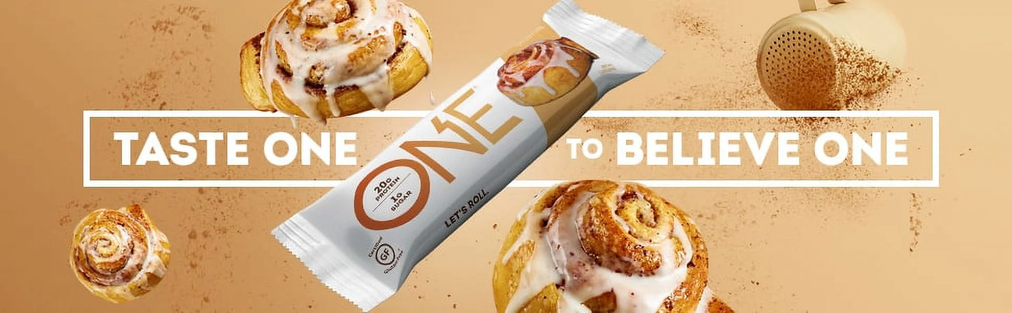 ONE Protein Bar, Cinnamon Roll, 20G Protein, 12 Ct