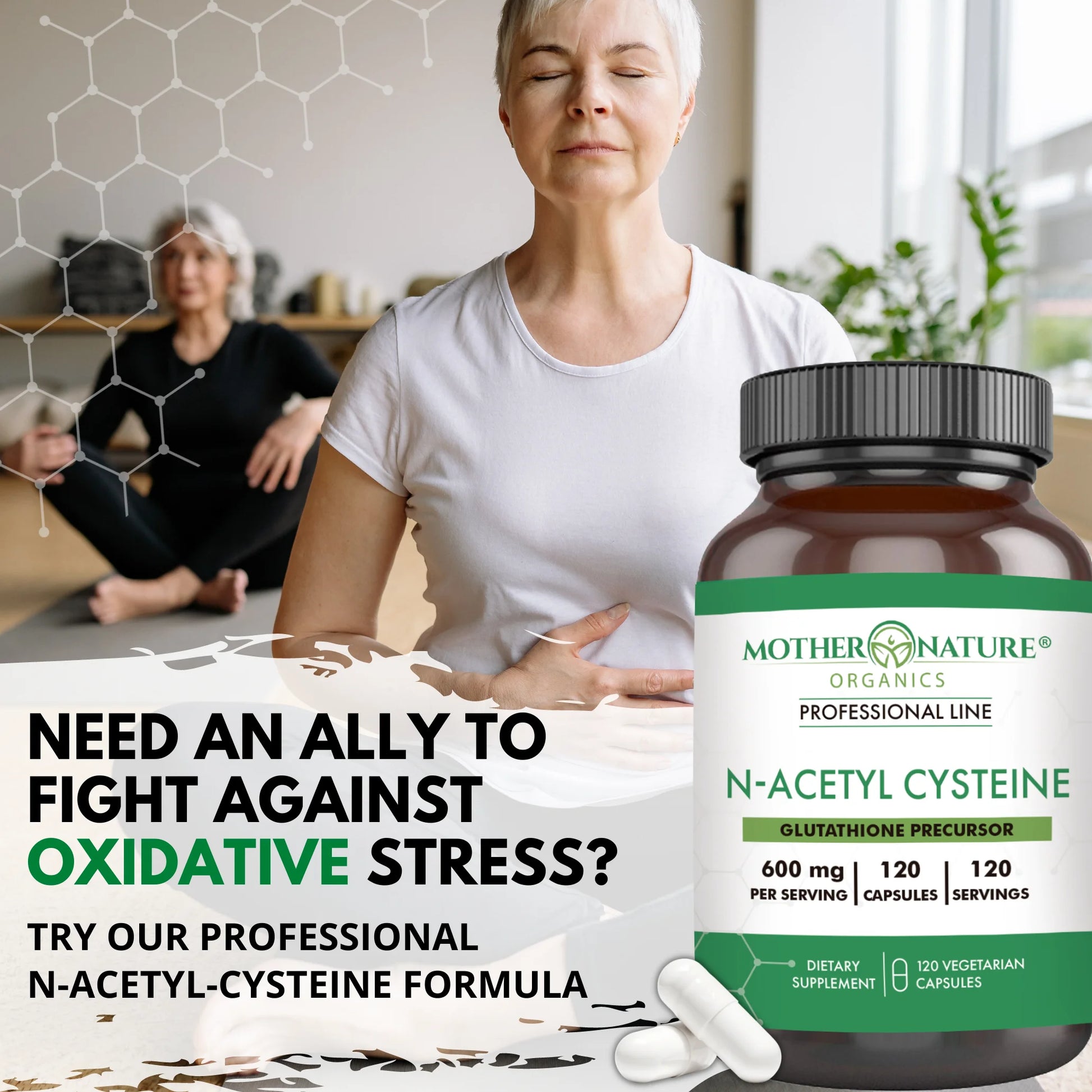 Essential High-Potency Vegan N-Acetyl-L-Cysteine (NAC) Supplement, 600Mg, 120 Count