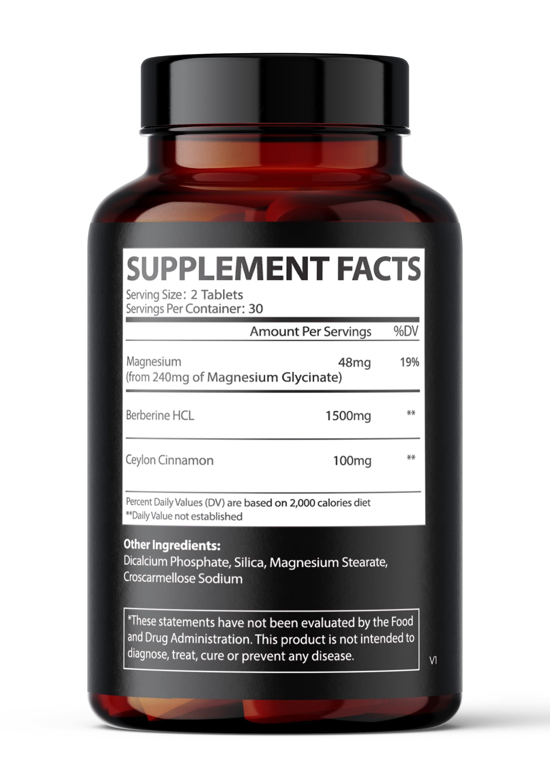 Berberine 1500Mg Supplement with Magnesium Glycinate and Ceylon Cinnamon. Weight Management & Immunity Booster for Women & Men. High Potency & Absorption. Premium Blend -