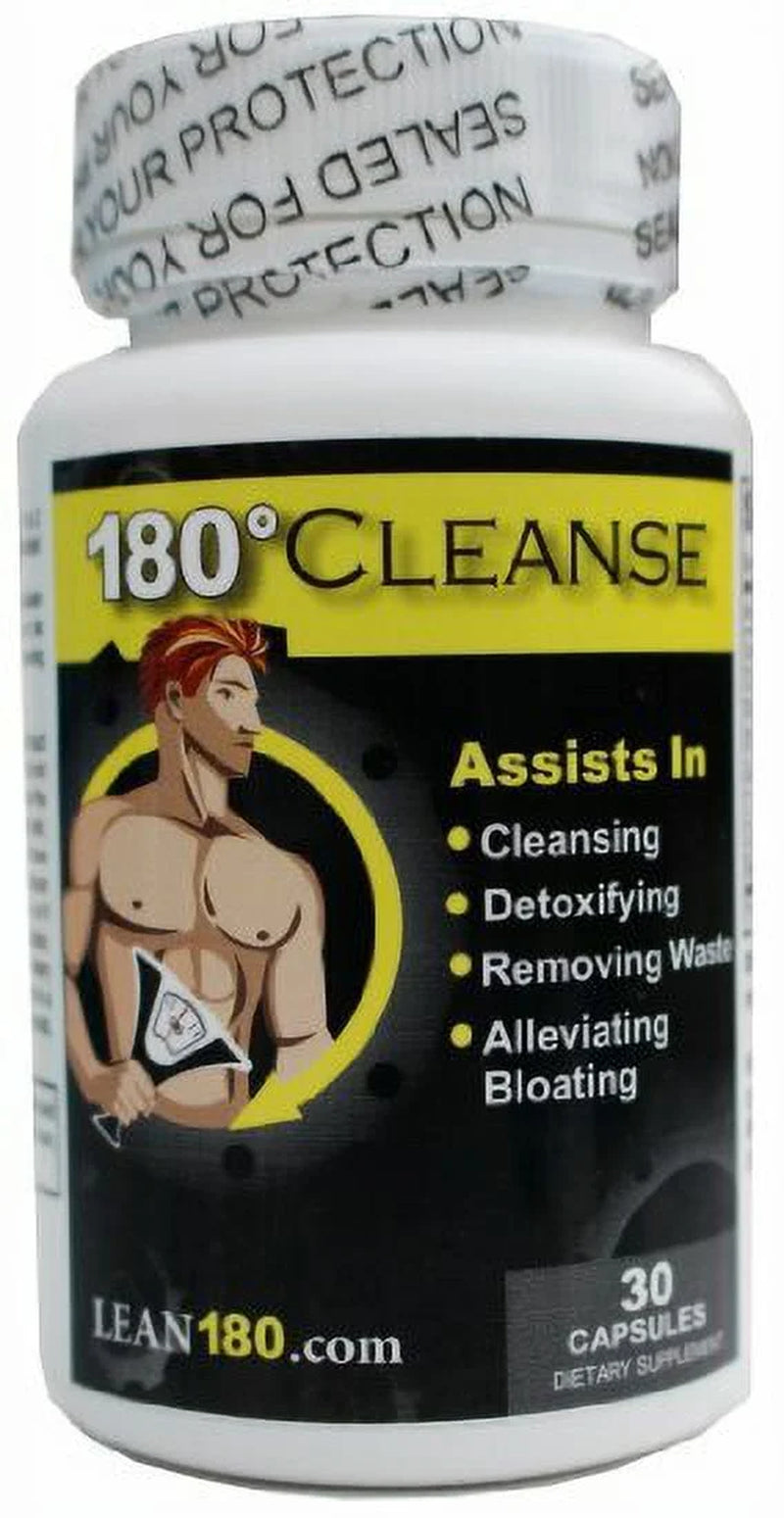 180 Cleanse Supplement - All Natural - Detox Your Body, Reduce Belly Bloating, Feel Better, Effective - Men and Women - 15 Day Formula - 30 Capsules