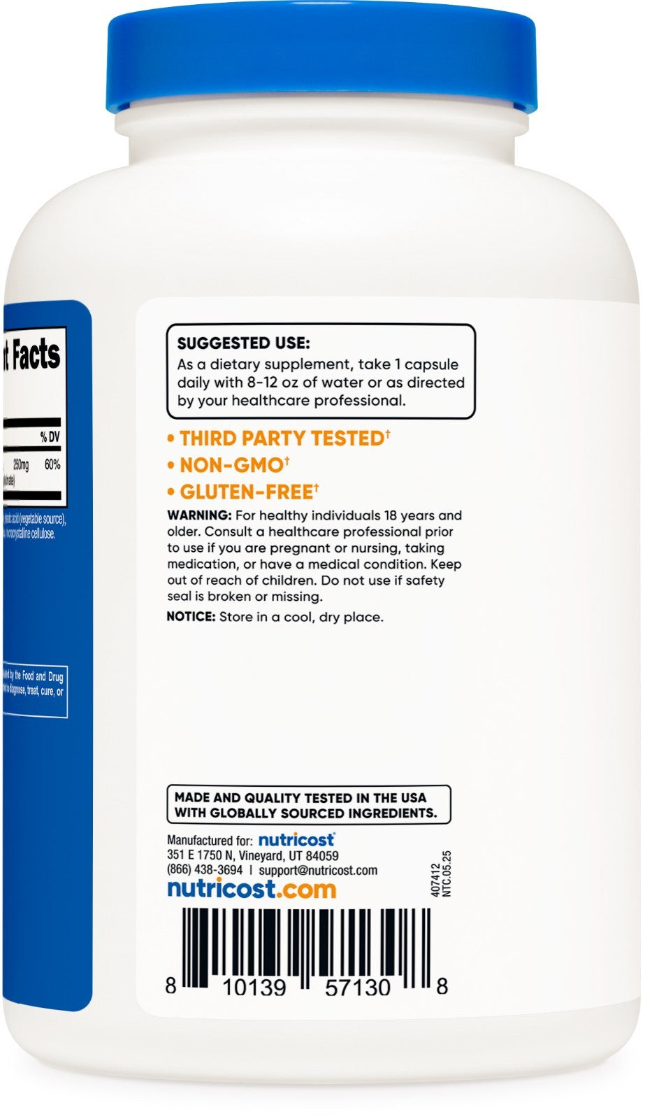 Nutricost Magnesium Complex 250Mg, 240 Capsules - Gluten Free and Non-Gmo