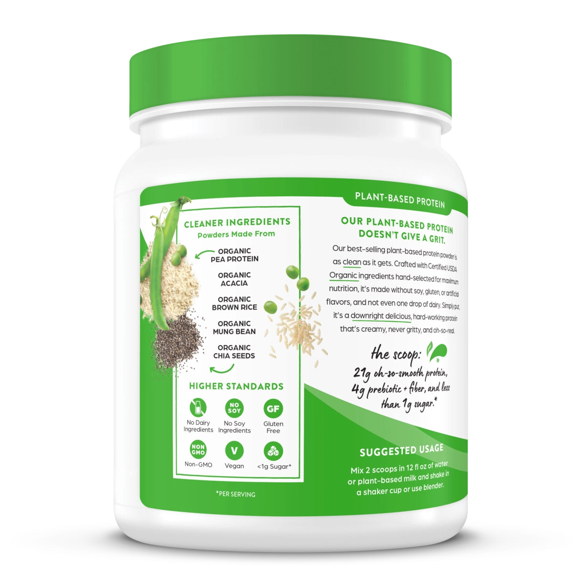 Organic Protein™ Plant Based Protein Powder - Vanilla Bean
