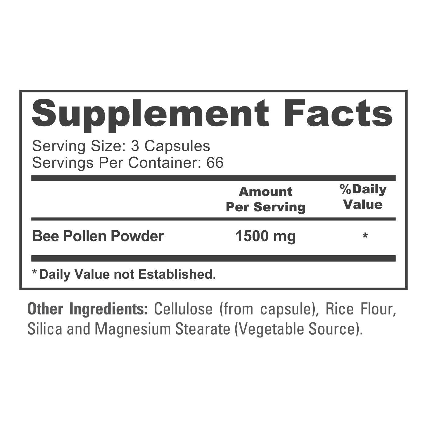 Bee Pollen 1500Mg Elevate Wellness with 200 Veggie Capsule - Unleash Better Health and Vitality, Dietary Supplement for Adult - Made in USA