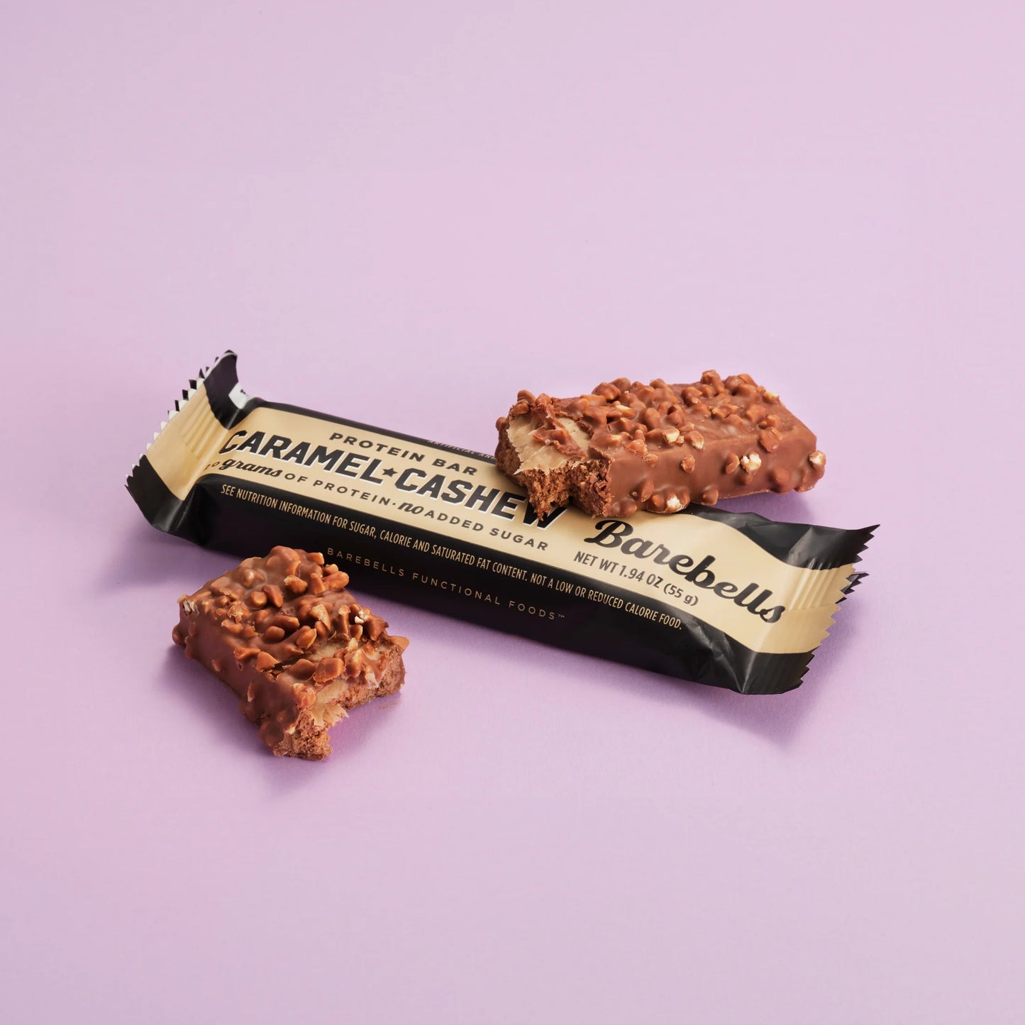 Protein Bars with 20G High Protein, 1.9Oz Bars, Caramel Cashew - 4 Count
