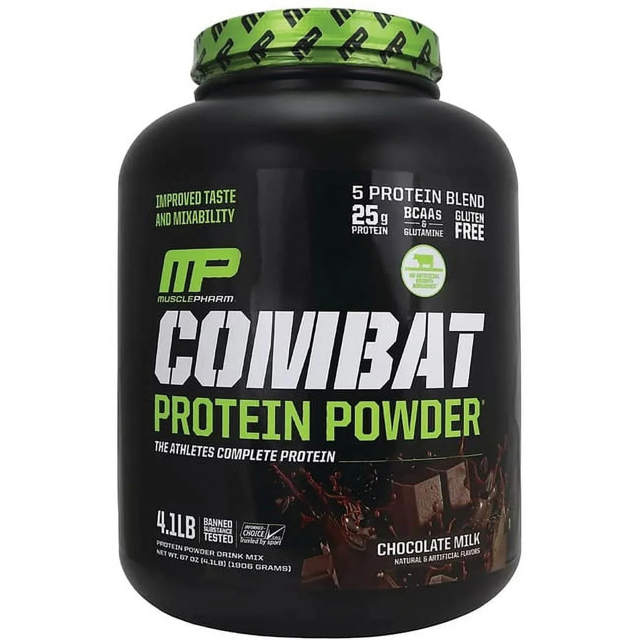 Combat Protein Powder, Chocolate Milk, 25G Protein, 4Lb, 64Oz