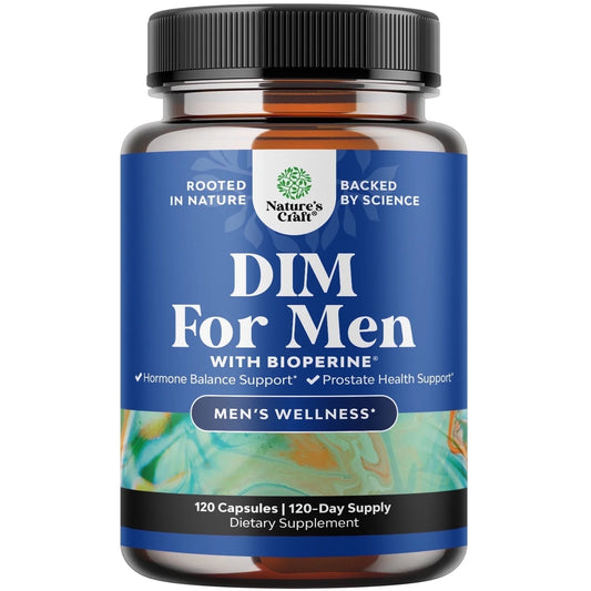 Advanced Diindolylmethane Dim Supplement for Men - Herbal Test Supplement for Men with Dim 200Mg per Serving Panax Ginseng Grapeseed Astragalus and Bioperine - Estrogen Hormone Balance Dim Complex