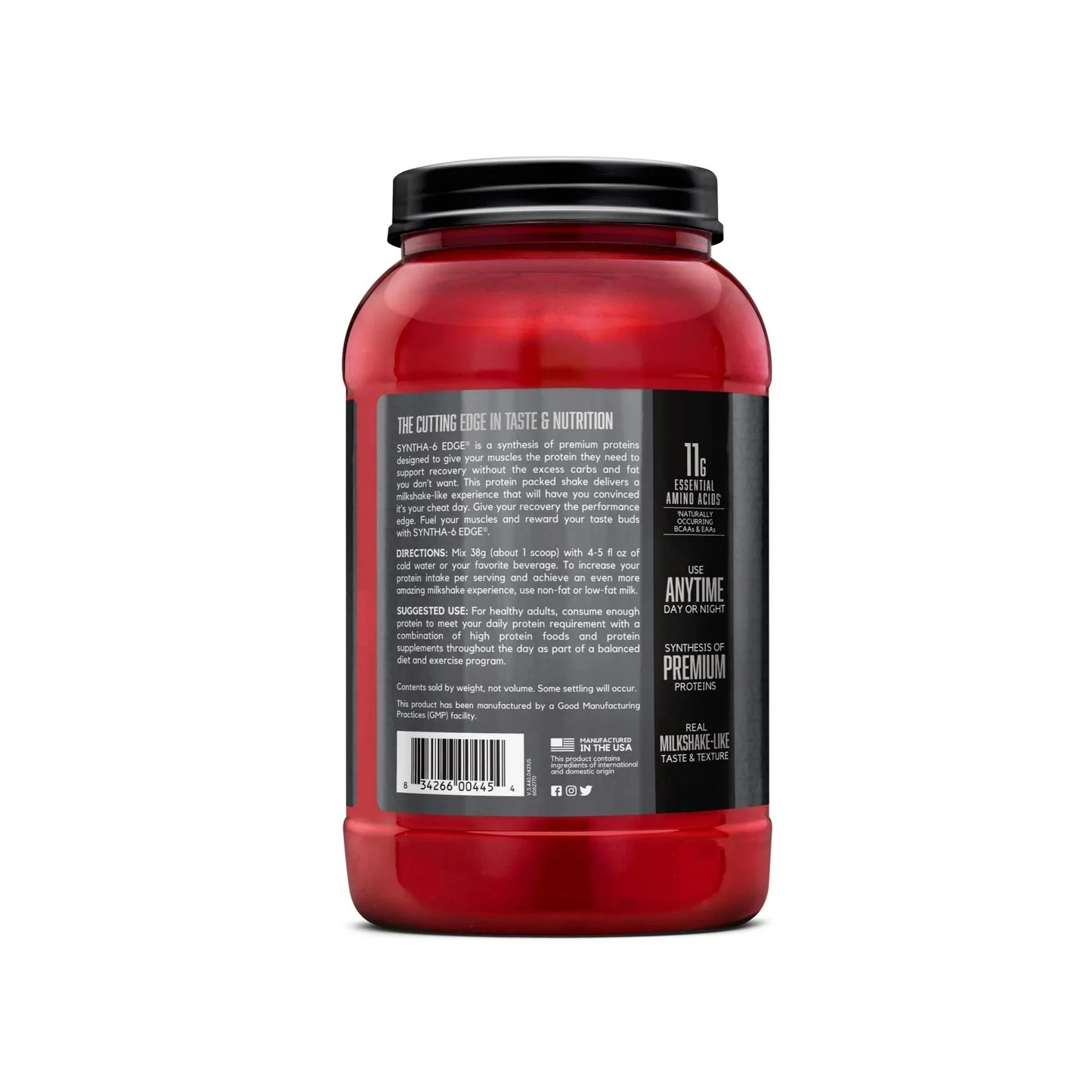 SYNTHA-6 Edge Protein Powder, Vanilla Protein Powder with Hydrolyzed Whey, Micellar Casein, Milk Protein Isolate, Low Sugar, 24G Protein, Vanilla Milkshake, 28 Servings