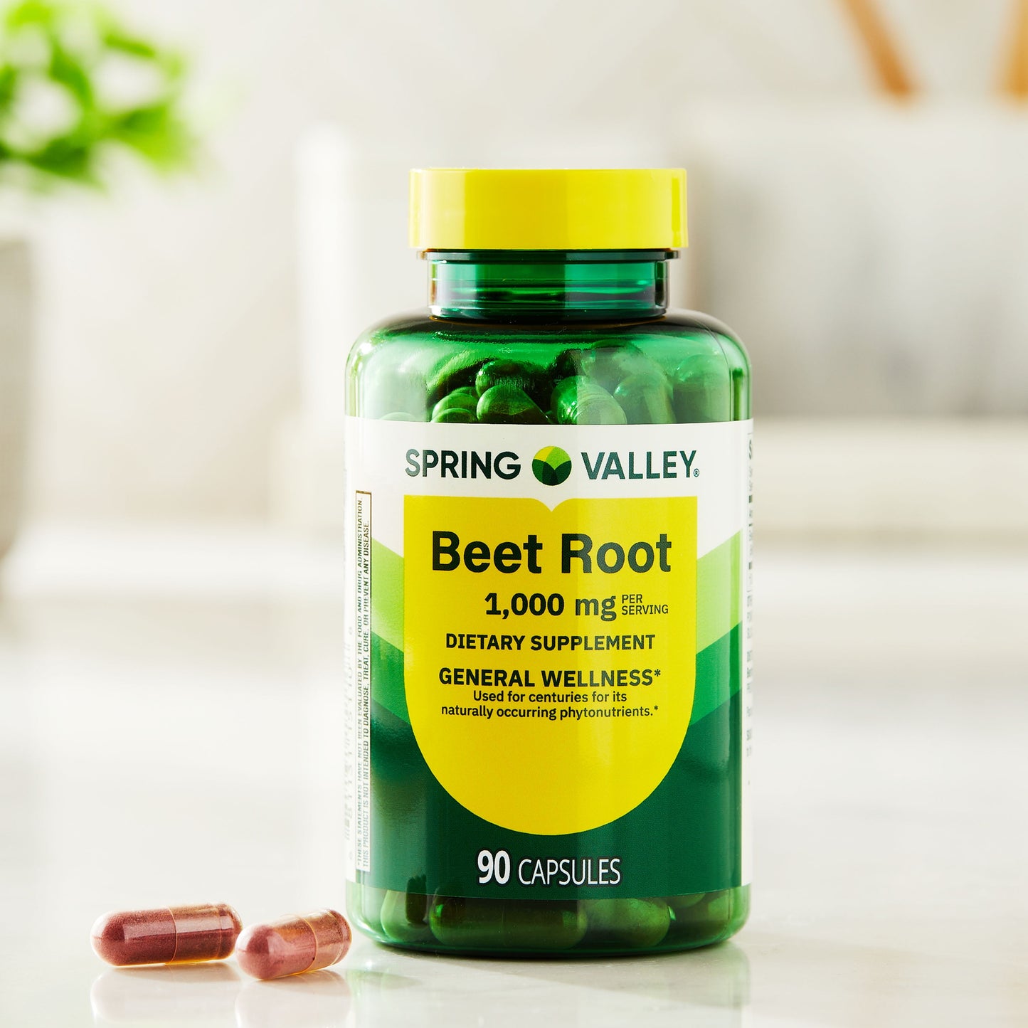Beet Root General Health & Wellness Dietary Supplement, 1000 Mg, 90 Count