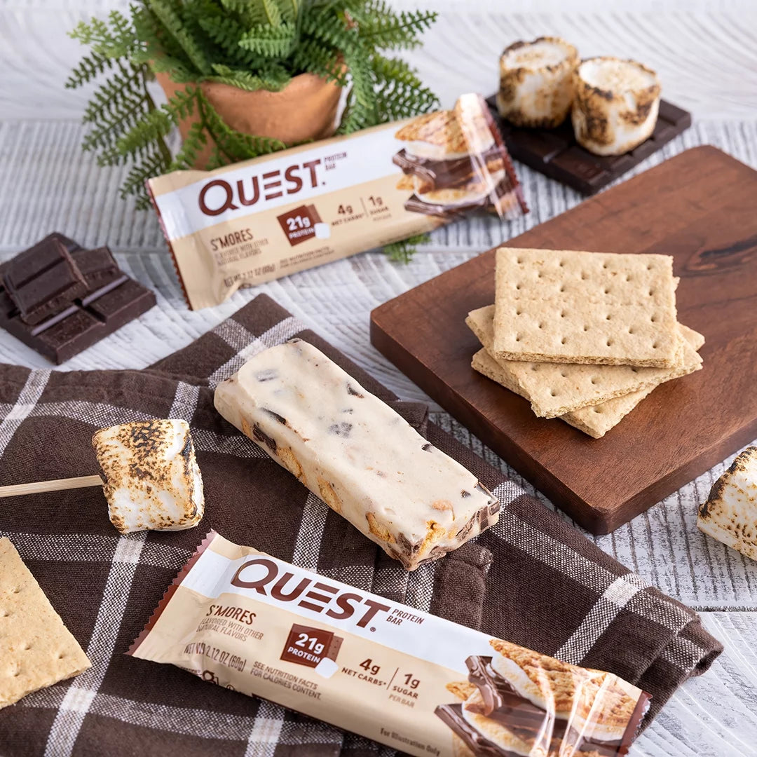 Quest Protein Bar, Smores, 20G Protein, Gluten Free, 4 Count