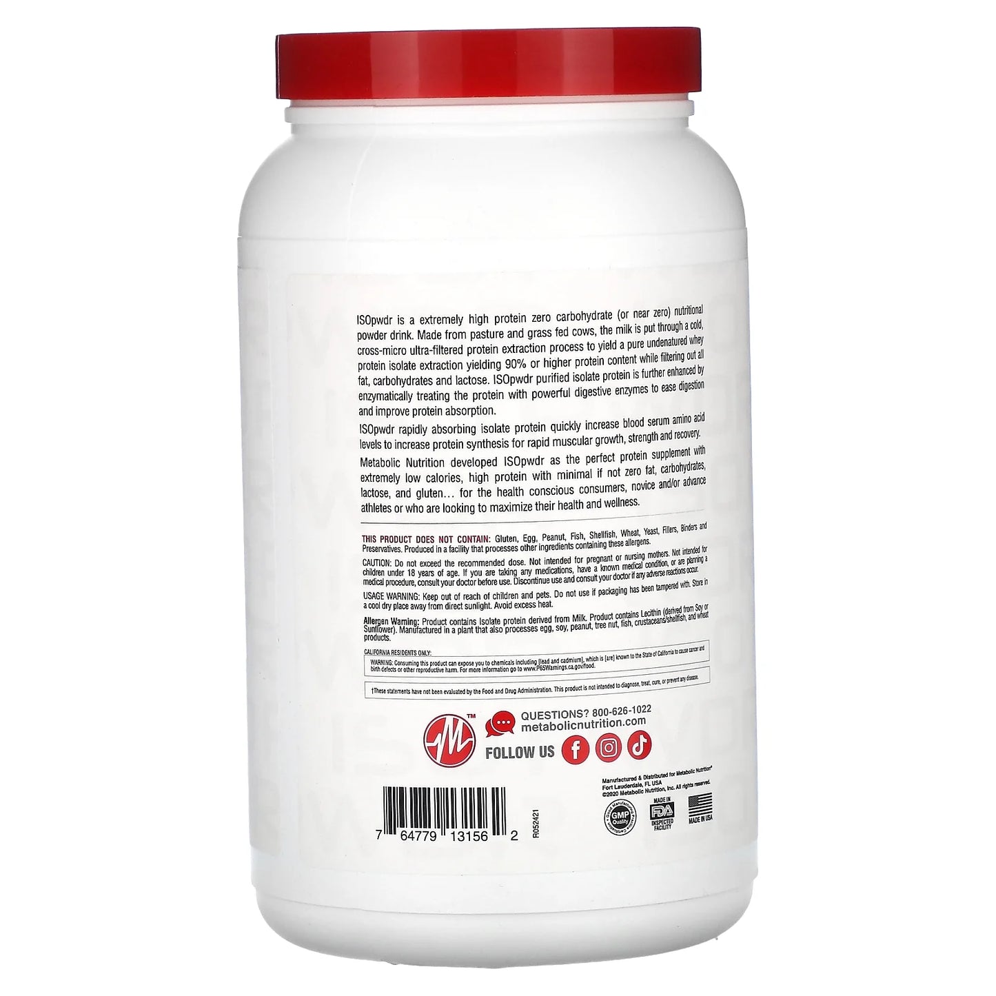 Isopwdr, Whey Protein Isolate, Birthday Cake, 1.52 Lbs (690 G)