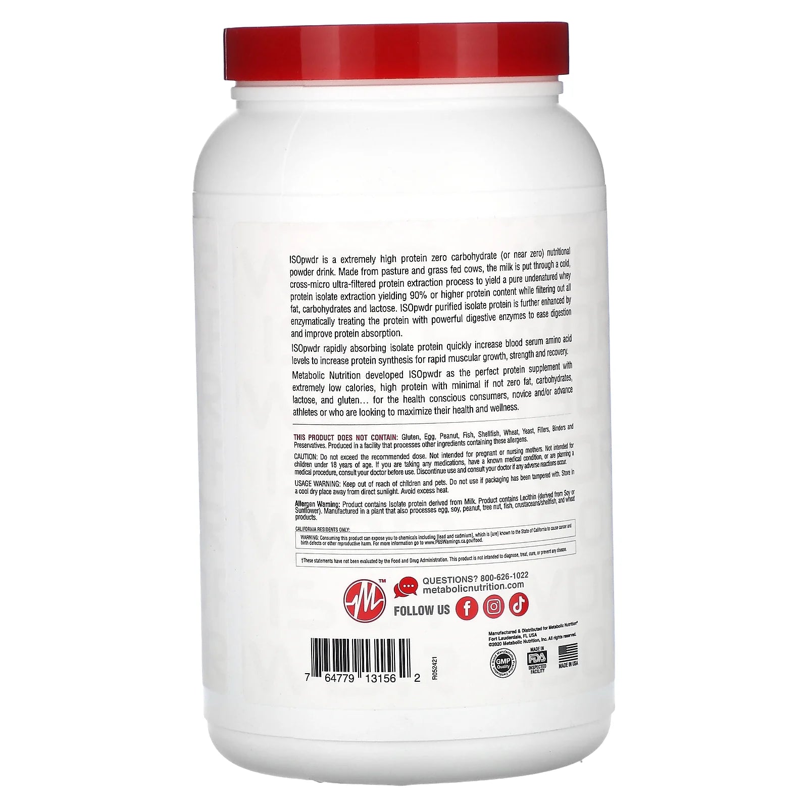 Isopwdr, Whey Protein Isolate, Birthday Cake, 1.52 Lbs (690 G)