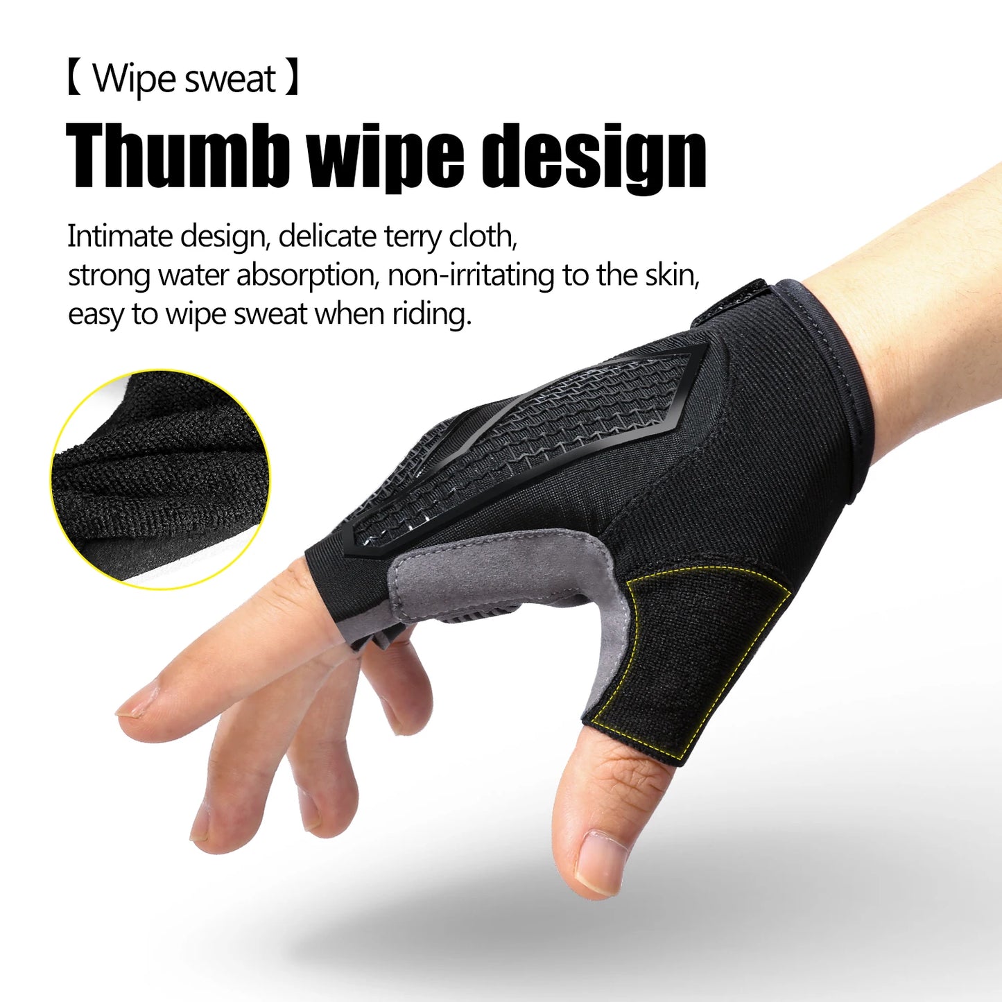 Half finger cycling gloves for men and women liquid silicone shock-absorbing and breathable sports bike fitness gloves