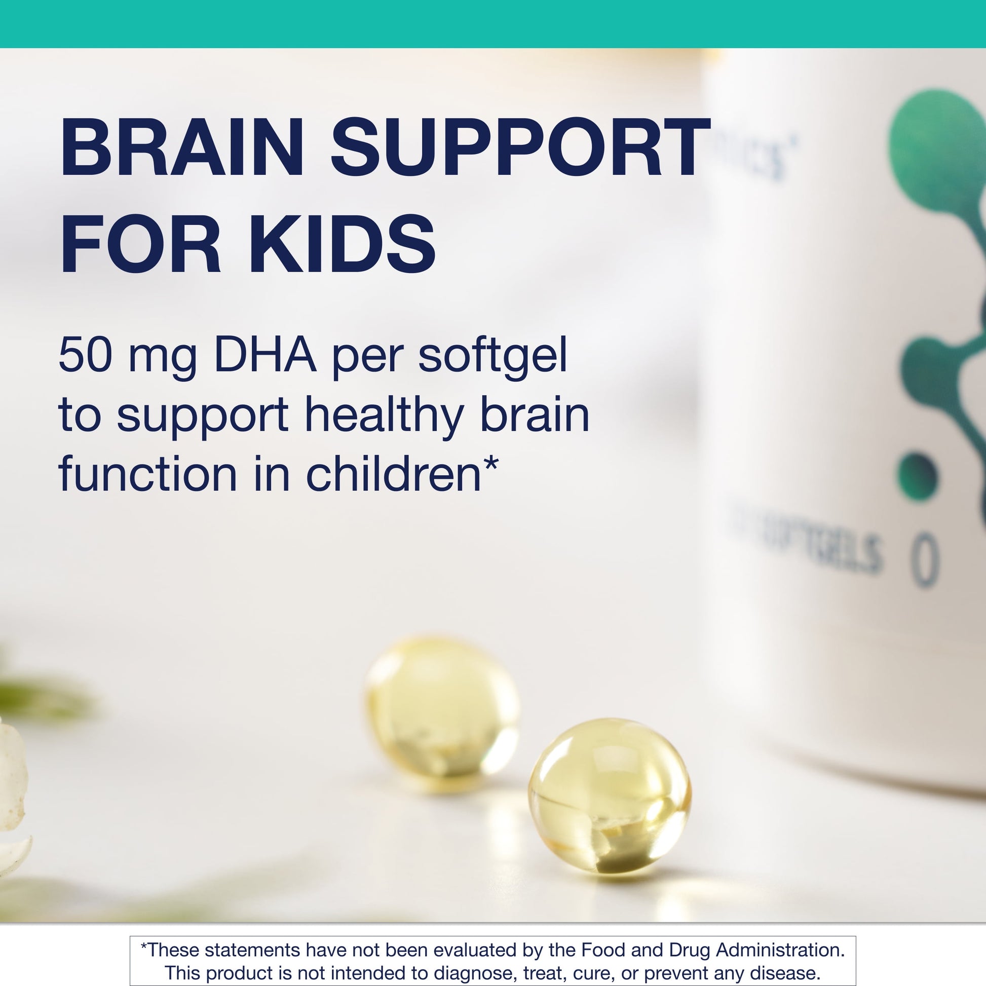 Metakids DHA - Kids DHA & EPA Supplement - for Brain Health & Support* - Immune Support* - from Calamari Oil - Natural Fruit Flavor - 120 Softgels