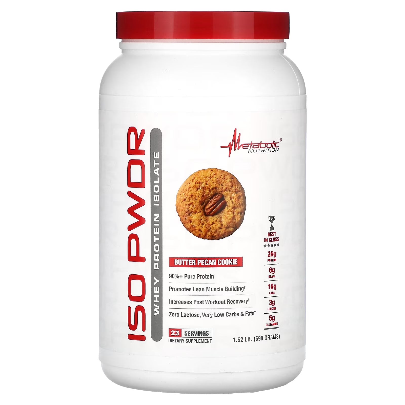 Isopwdr, Whey Protein Isolate, Butter Pecan Cookie, 1.52 Lbs (690 G)