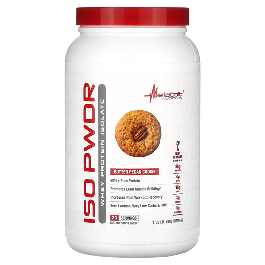 Isopwdr, Whey Protein Isolate, Butter Pecan Cookie, 1.52 Lbs (690 G)