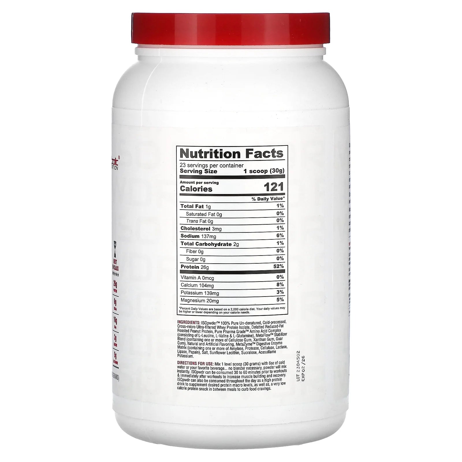 Isopwdr, Whey Protein Isolate, Butter Pecan Cookie, 1.52 Lbs (690 G)