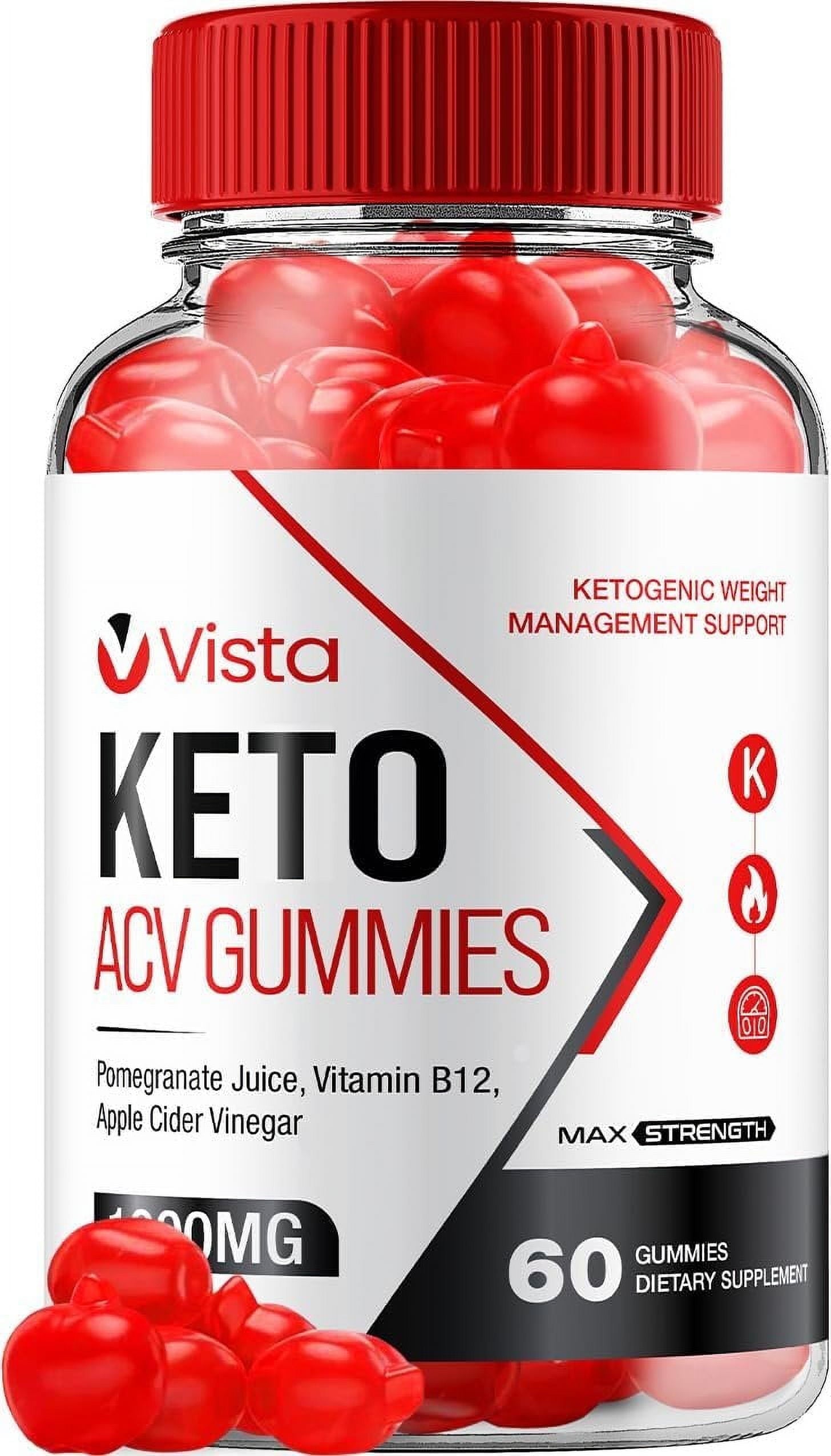 Vista Keto ACV Gummies - Official - Keto Vista ACV Advanced Formula plus Apple Cider Vinegar Dietary Supplement B12 Beet Root Juice Men Women 60 Gummies