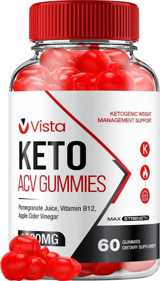 Vista Keto ACV Gummies - Official - Keto Vista ACV Advanced Formula plus Apple Cider Vinegar Dietary Supplement B12 Beet Root Juice Men Women 60 Gummies