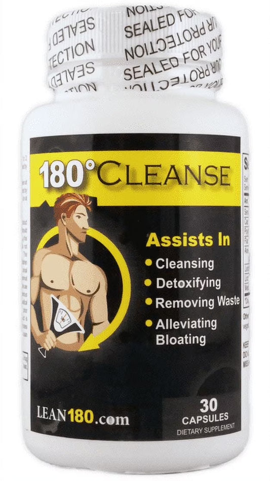 180 Cleanse Supplement - All Natural - Detox Your Body, Reduce Belly Bloating, Feel Better, Effective - Men and Women - 15 Day Formula - 30 Capsules