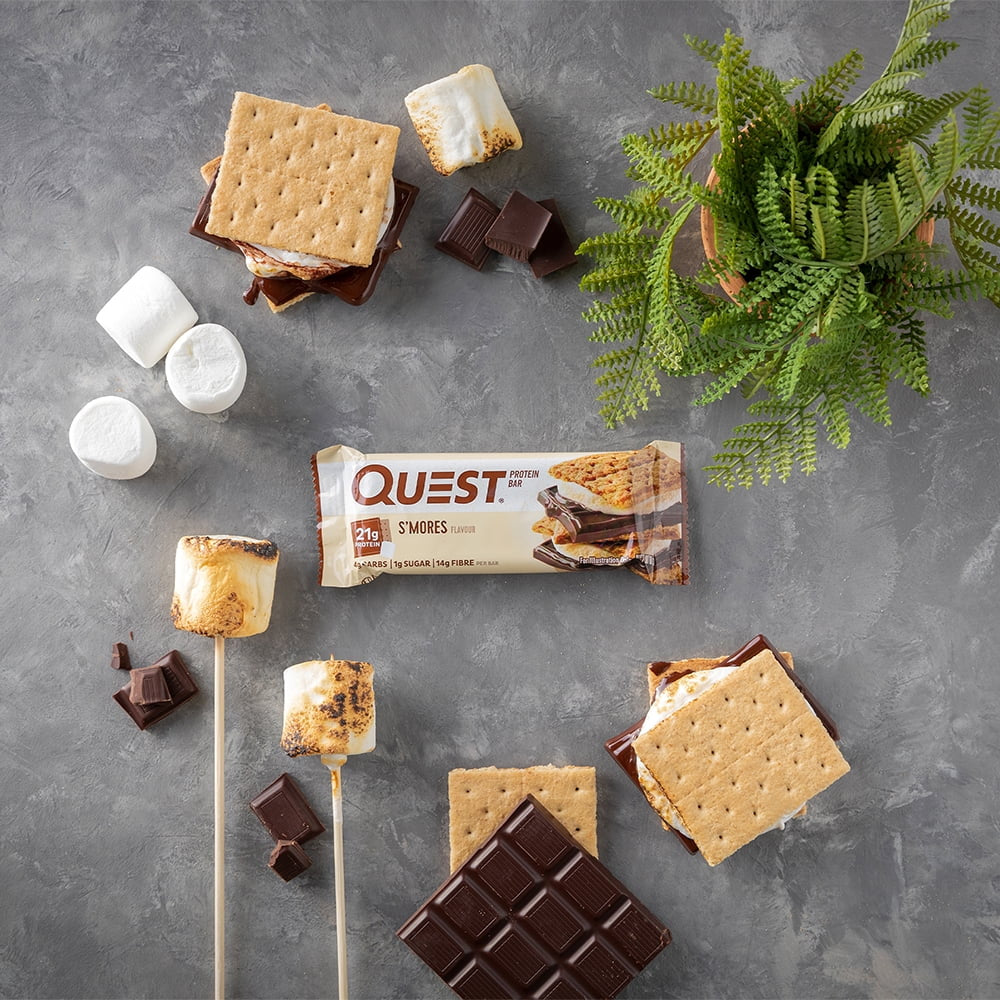 Quest Protein Bar, Smores, 20G Protein, Gluten Free, 4 Count