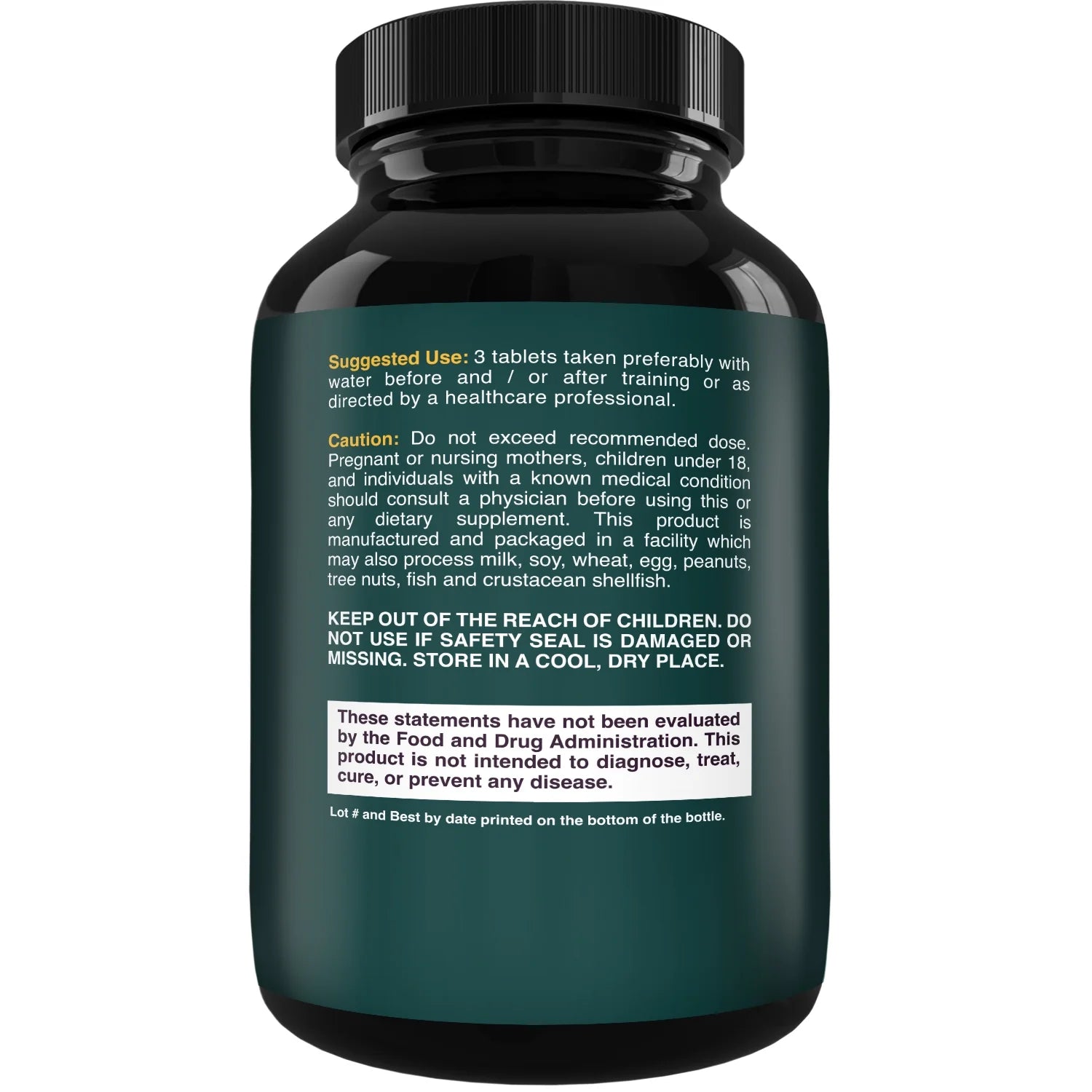 Branch Chain Amino Acids Supplement for Men and Women - Vegan BCAA Tablets Post Workout Muscle Recovery and Muscle Growth Support 120Ct