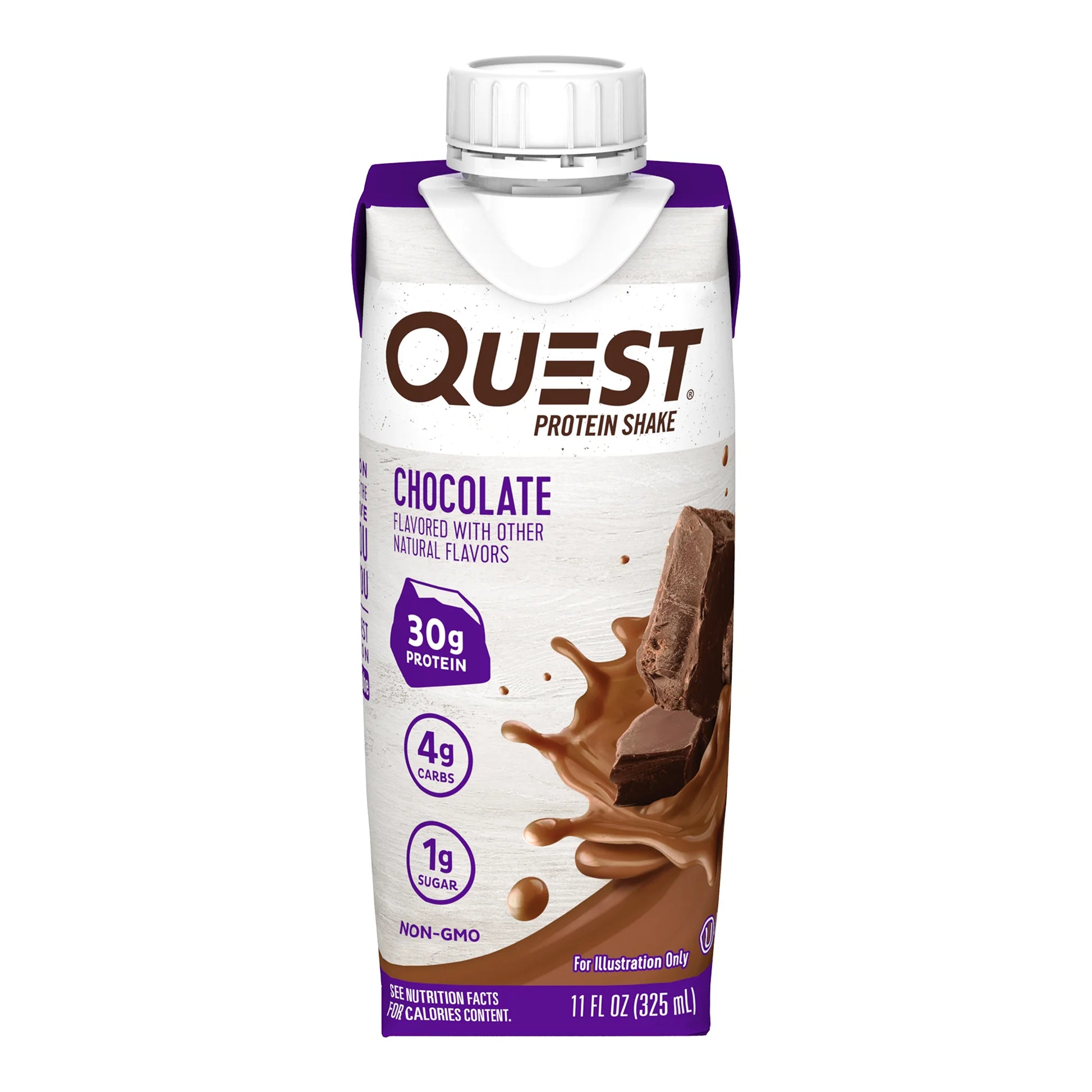 Quest Protein Shake, Chocolate, 30G Protein, Gluten Free, 4 Count