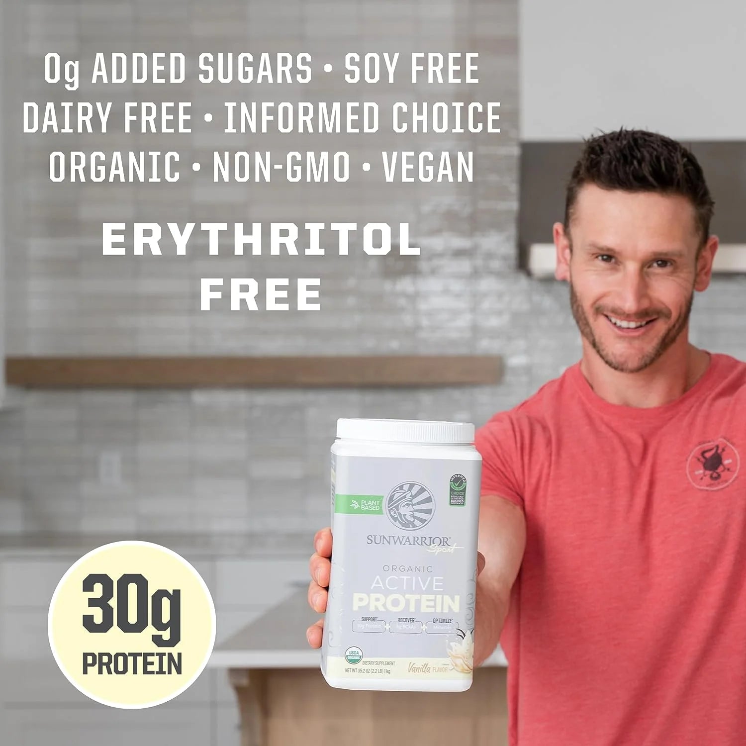 Sport Organic Active Protein Vanilla Vegan Protein Powder 20 Servings