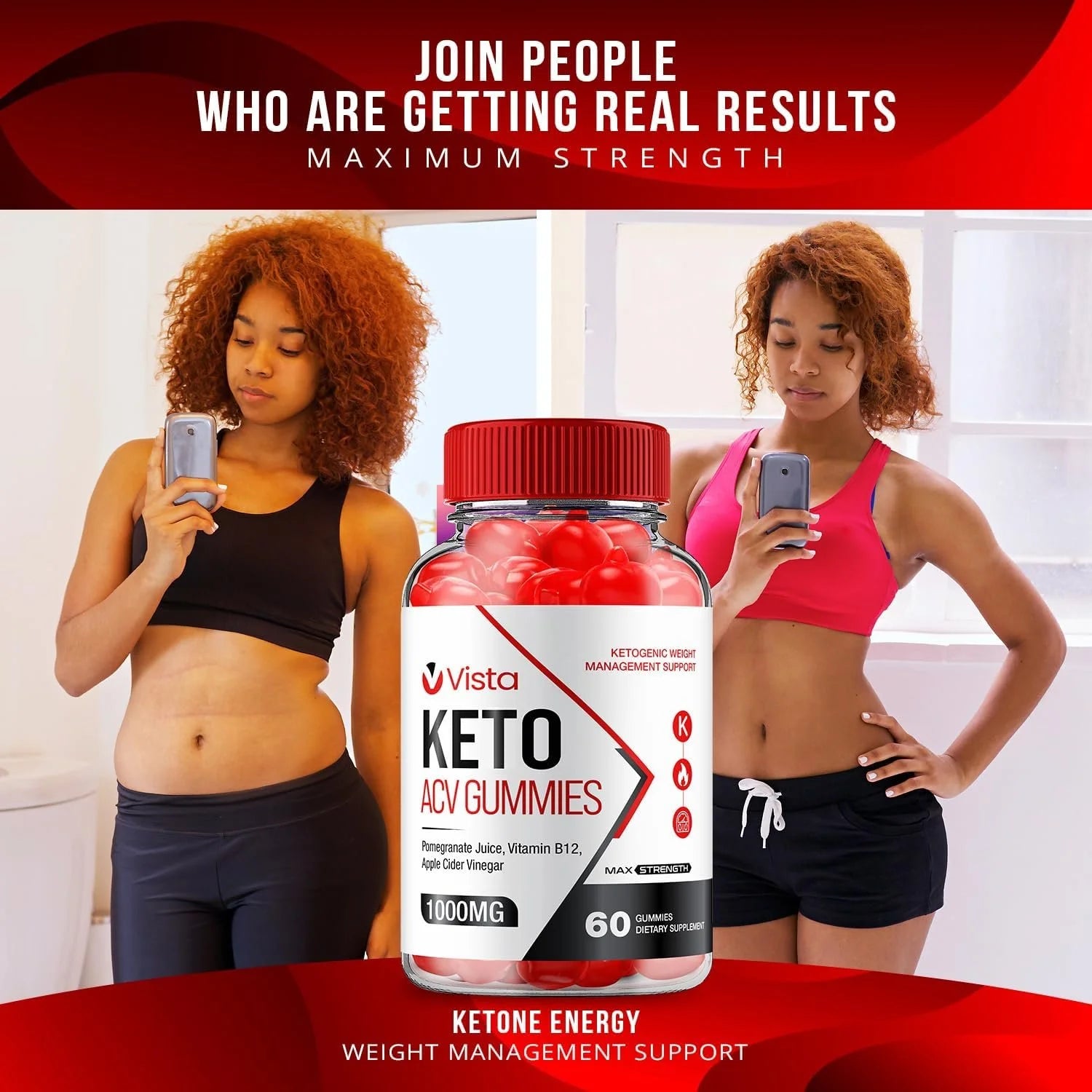 Vista Keto ACV Gummies - Official - Keto Vista ACV Advanced Formula plus Apple Cider Vinegar Dietary Supplement B12 Beet Root Juice Men Women 60 Gummies