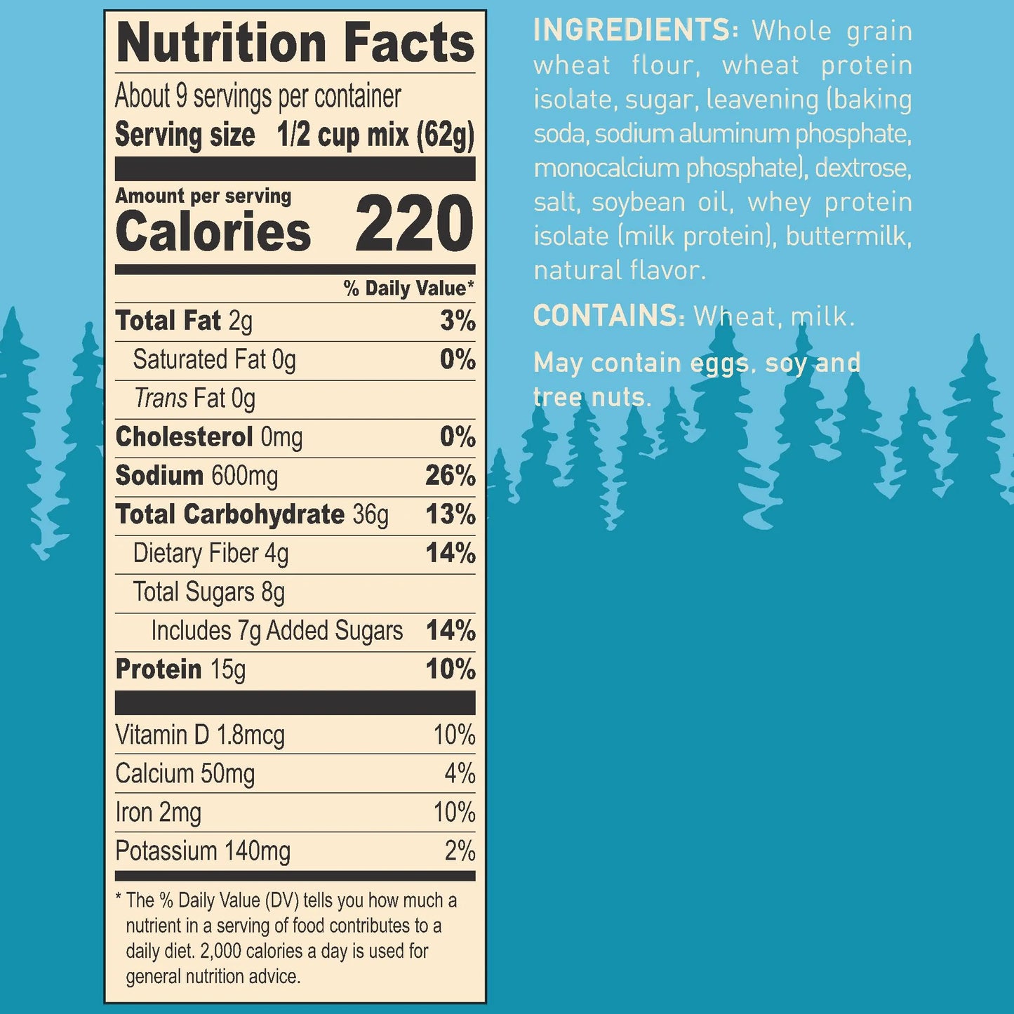 ® Buttermilk Protein Pancake Mix 20 Oz. Box
