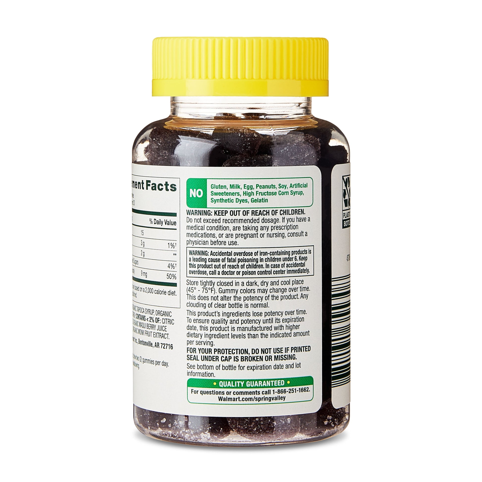 General Wellness/Circulatory Health Iron Supplement Gummies, Mixed Berries, 9 Mg, 60 Count