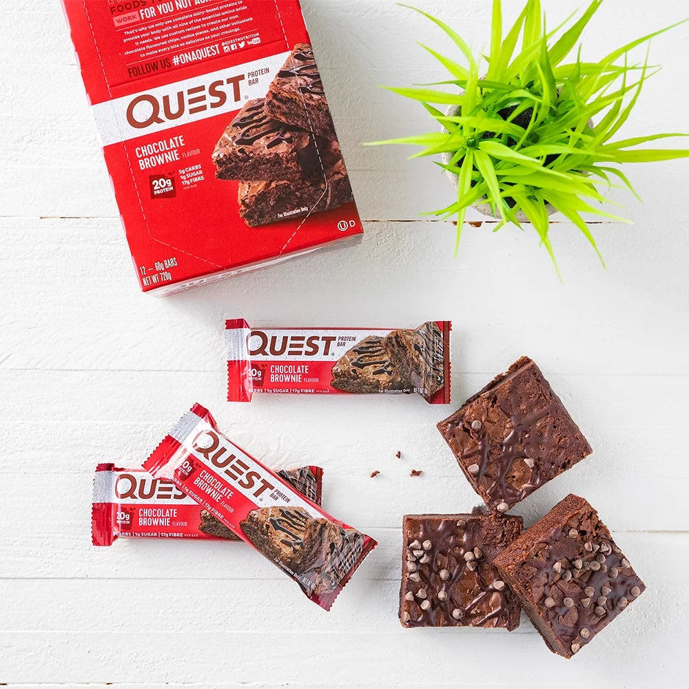 Quest Protein Bar, Chocolate Brownie, 20G Protein, 12 Count