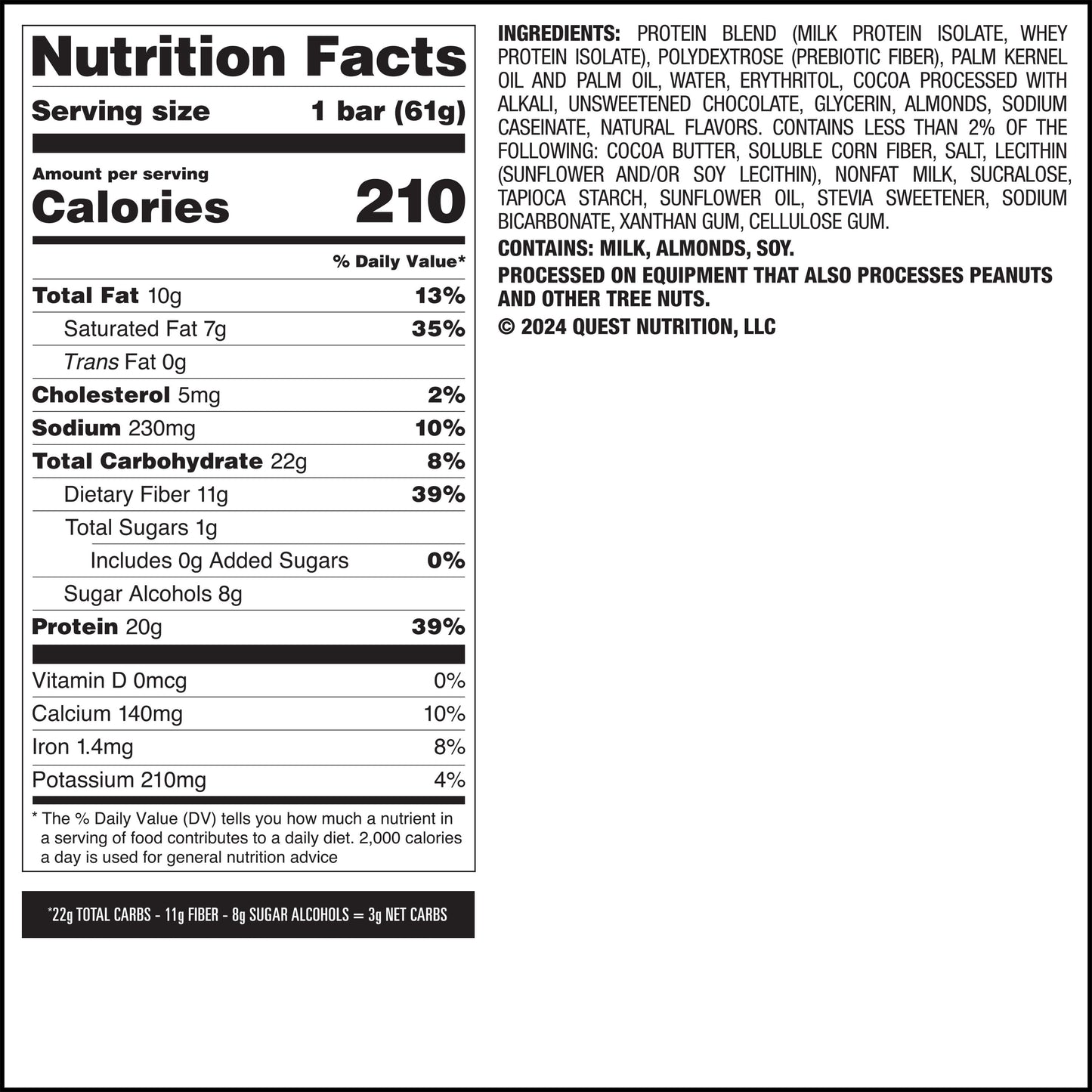 Quest Overload 20G Protein Bar, Chocolate Explosion Flavor, High Protein, Low Sugar, 4 Count