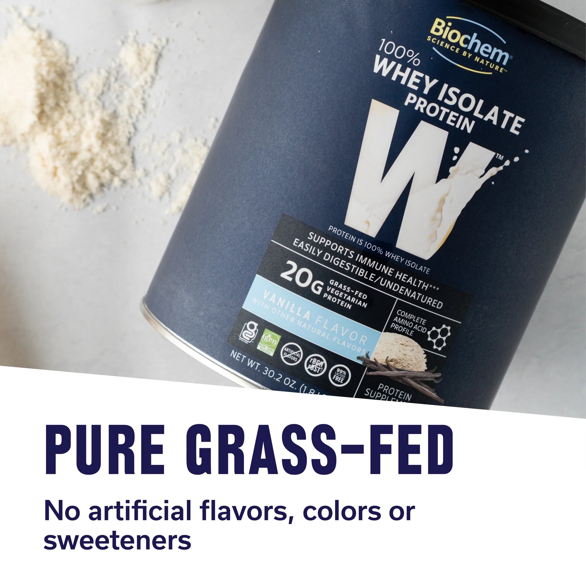 100% Whey Protein-Vanilla 1.8 Lbs Powder