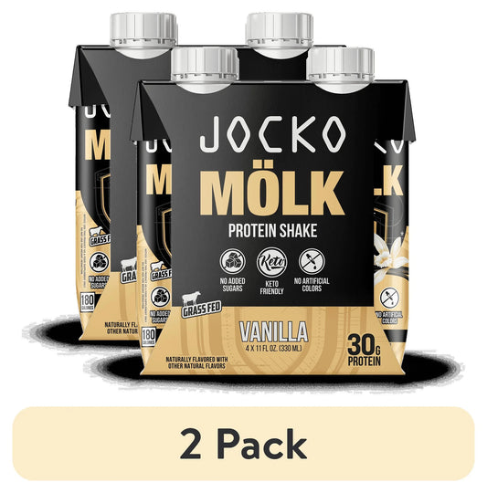 (2 Pack)  Protein Shake, Vanilla, 11Oz, 4 Count, 30G Protein