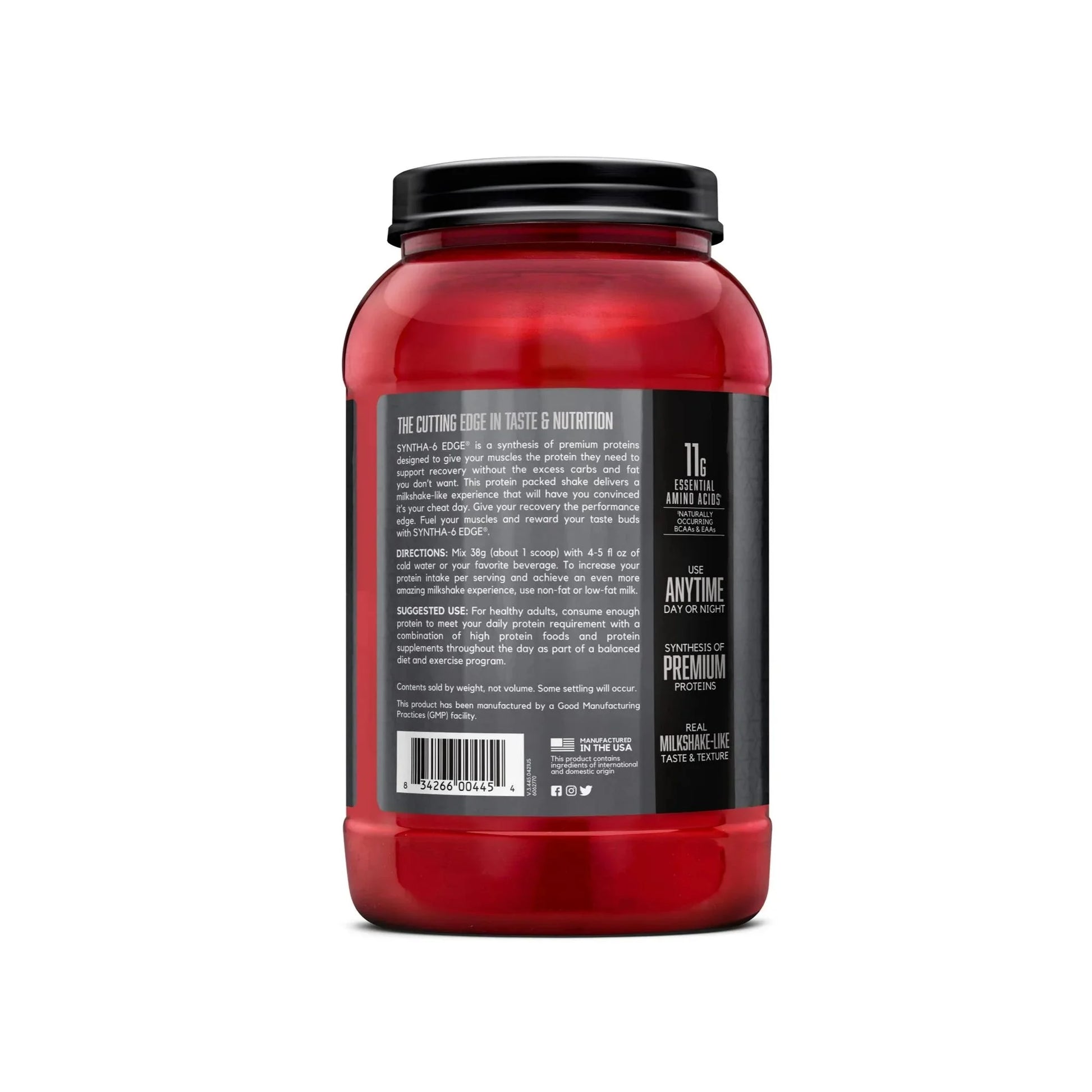 SYNTHA-6 Edge Protein Powder, Vanilla Protein Powder with Hydrolyzed Whey, Micellar Casein, Milk Protein Isolate, Low Sugar, 24G Protein, Vanilla Milkshake, 28 Servings