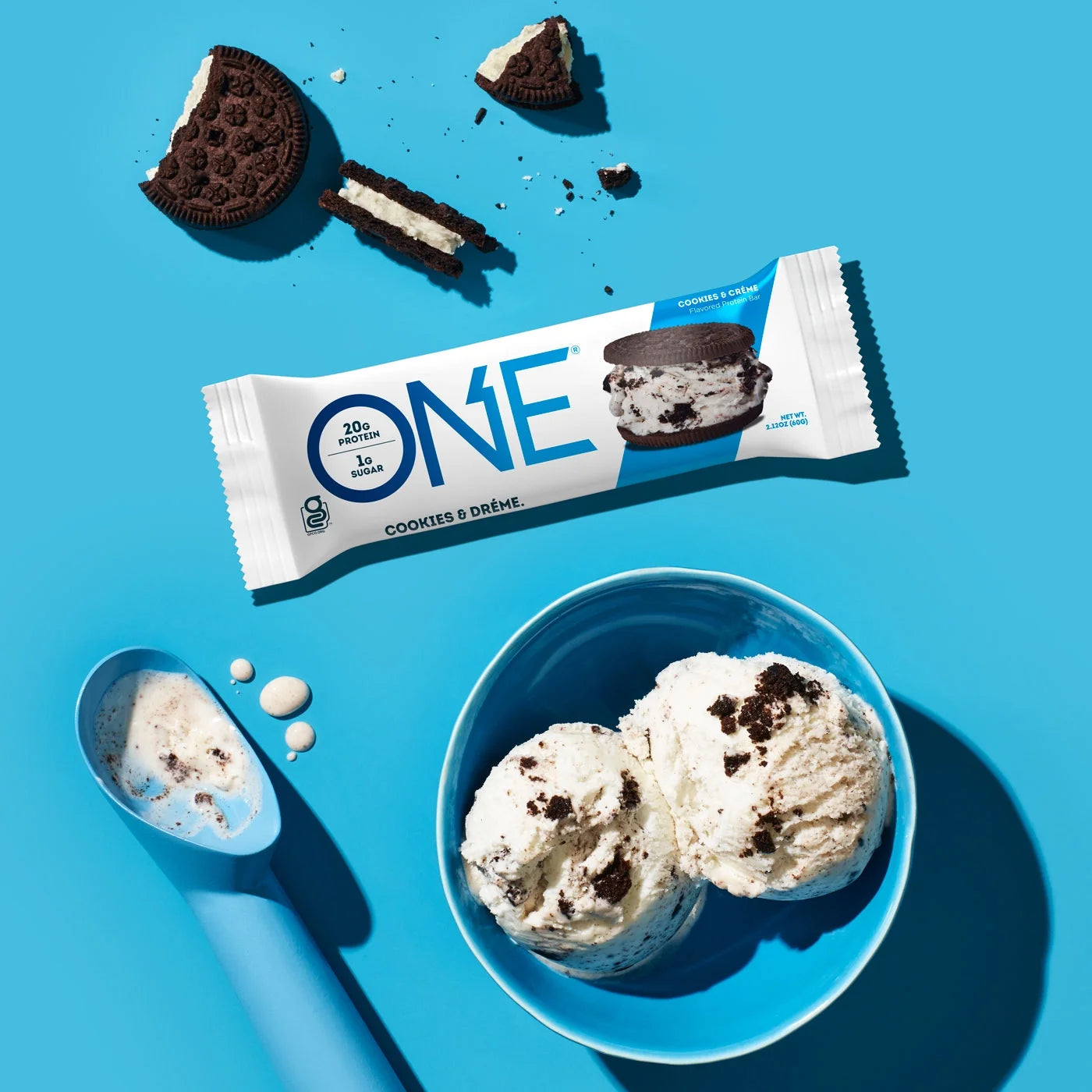 Protein Bar, Cookies & Crème, 20G Protein, 12 Count