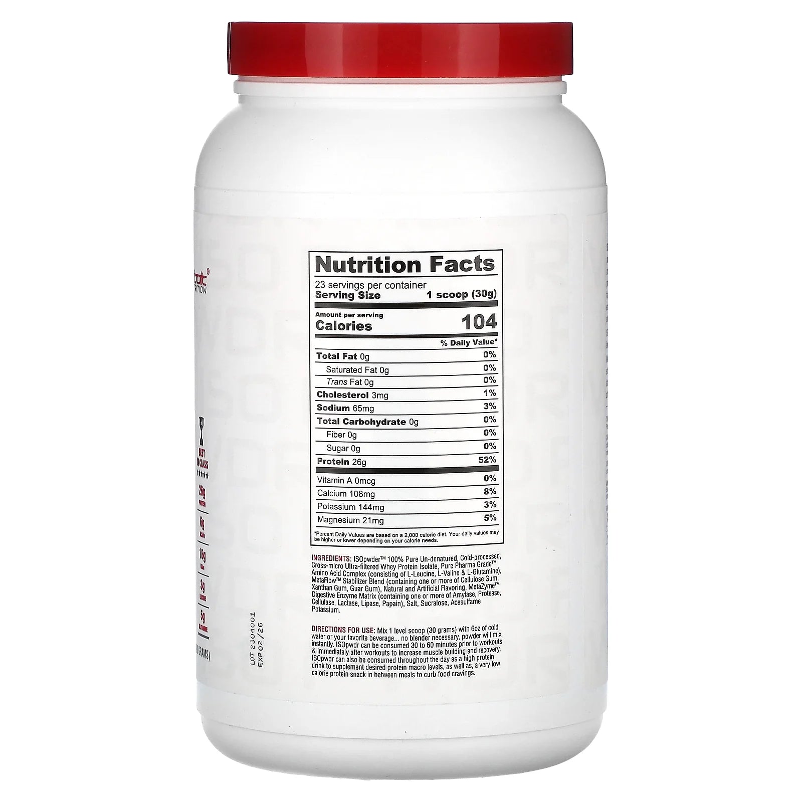 Isopwdr, Whey Protein Isolate, Birthday Cake, 1.52 Lbs (690 G)