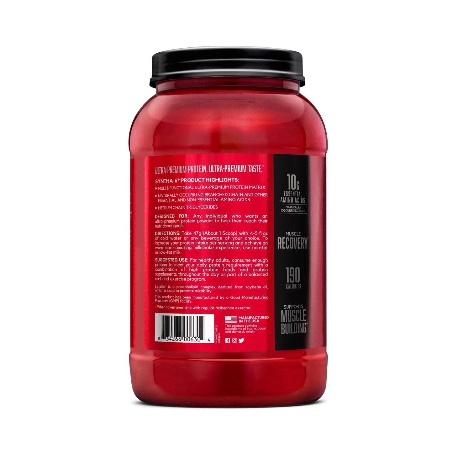 Syntha 6 Whey Protein Powder, Cookies & Cream, 2.91Lb