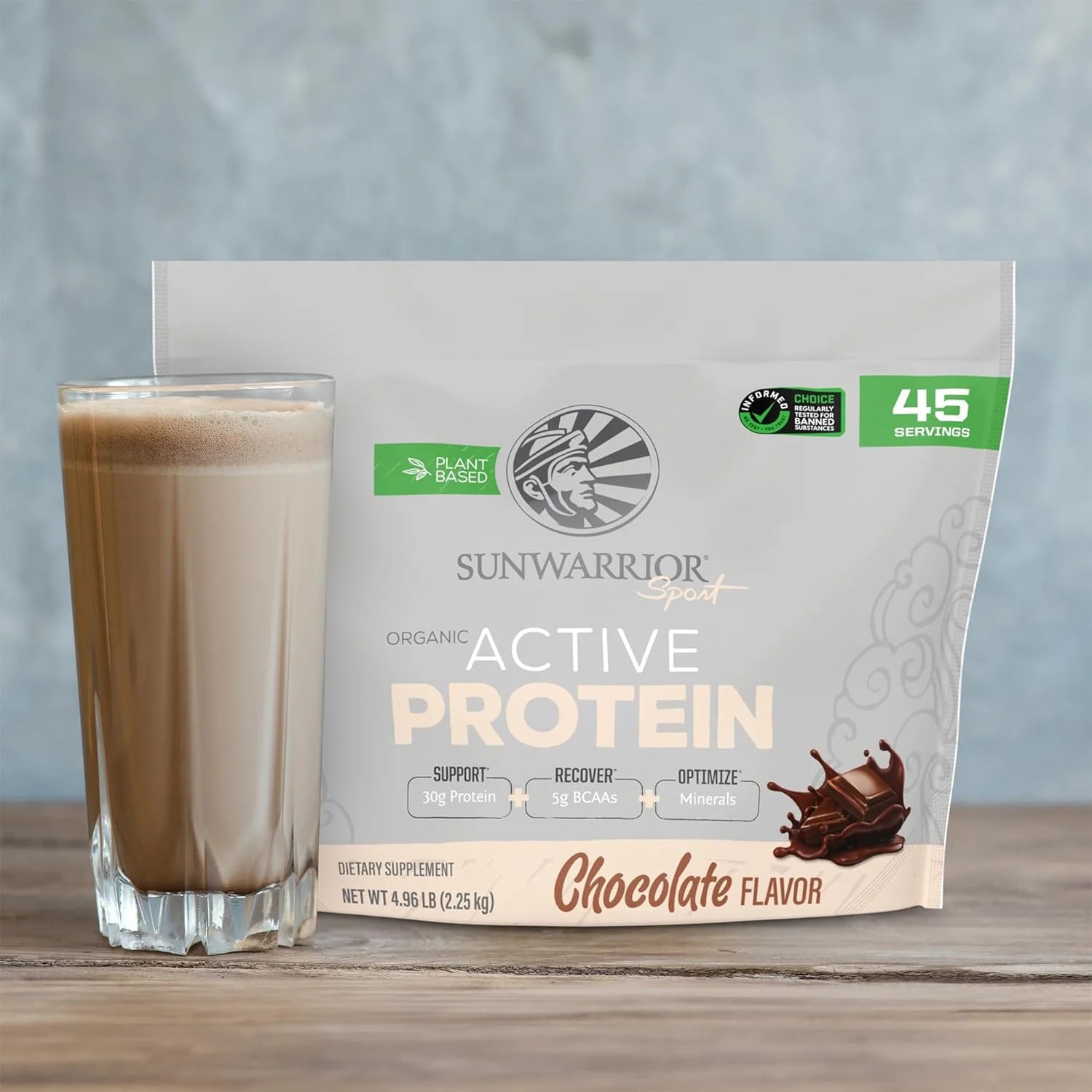 (2 Pack)  Organic Active Protein Vegan Protein Powder, Chocolate Flavor, 4.96 Lbs (45 Servings)
